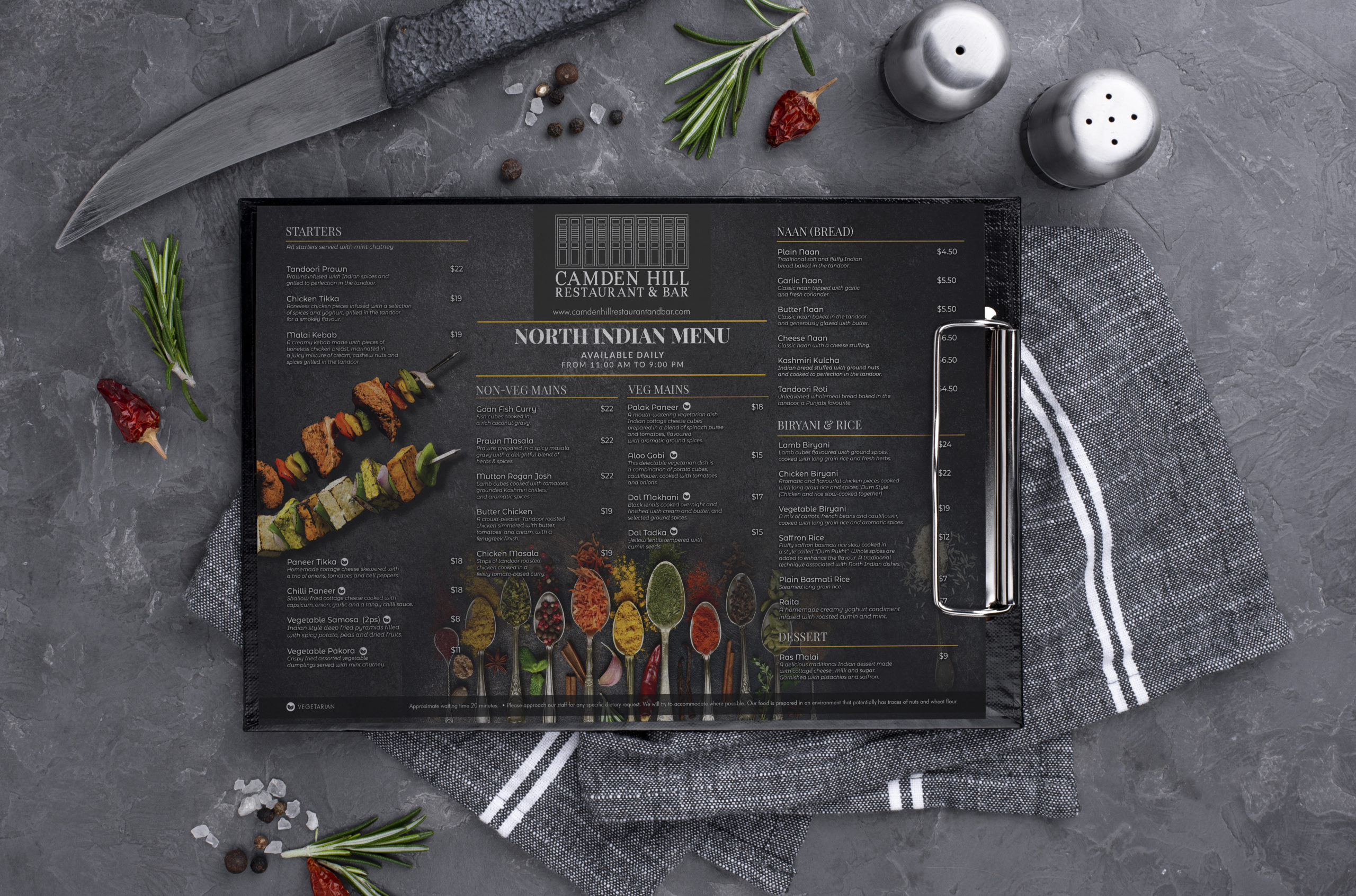 MENU DESIGN & PRINT